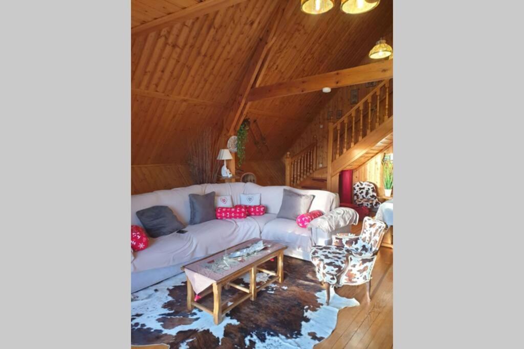 Authentique Chalet Vue Sur Le Lac Et Les Pistes 베세-에-생타나스타시 외부 사진